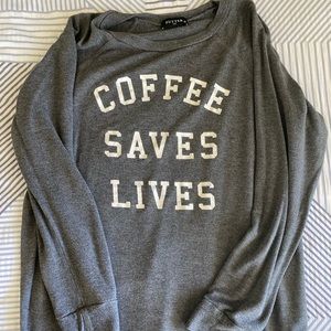 Coffee saves lives crewneck sweater